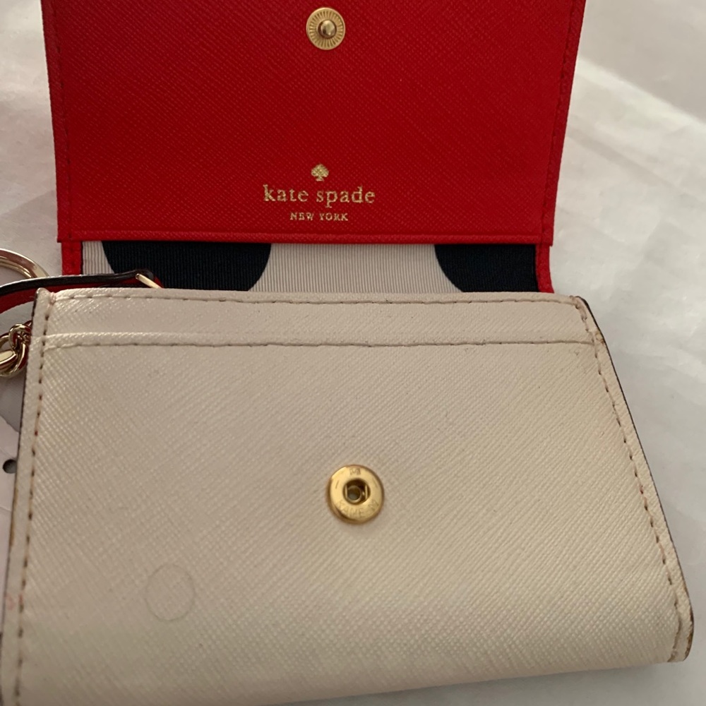 Kate Spade 2-tone key ring coin purse - Picture 3 of 7